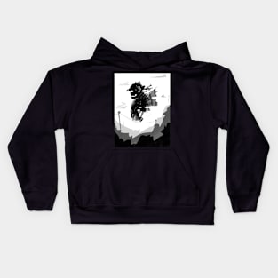 Shattered Drone Print Kids Hoodie